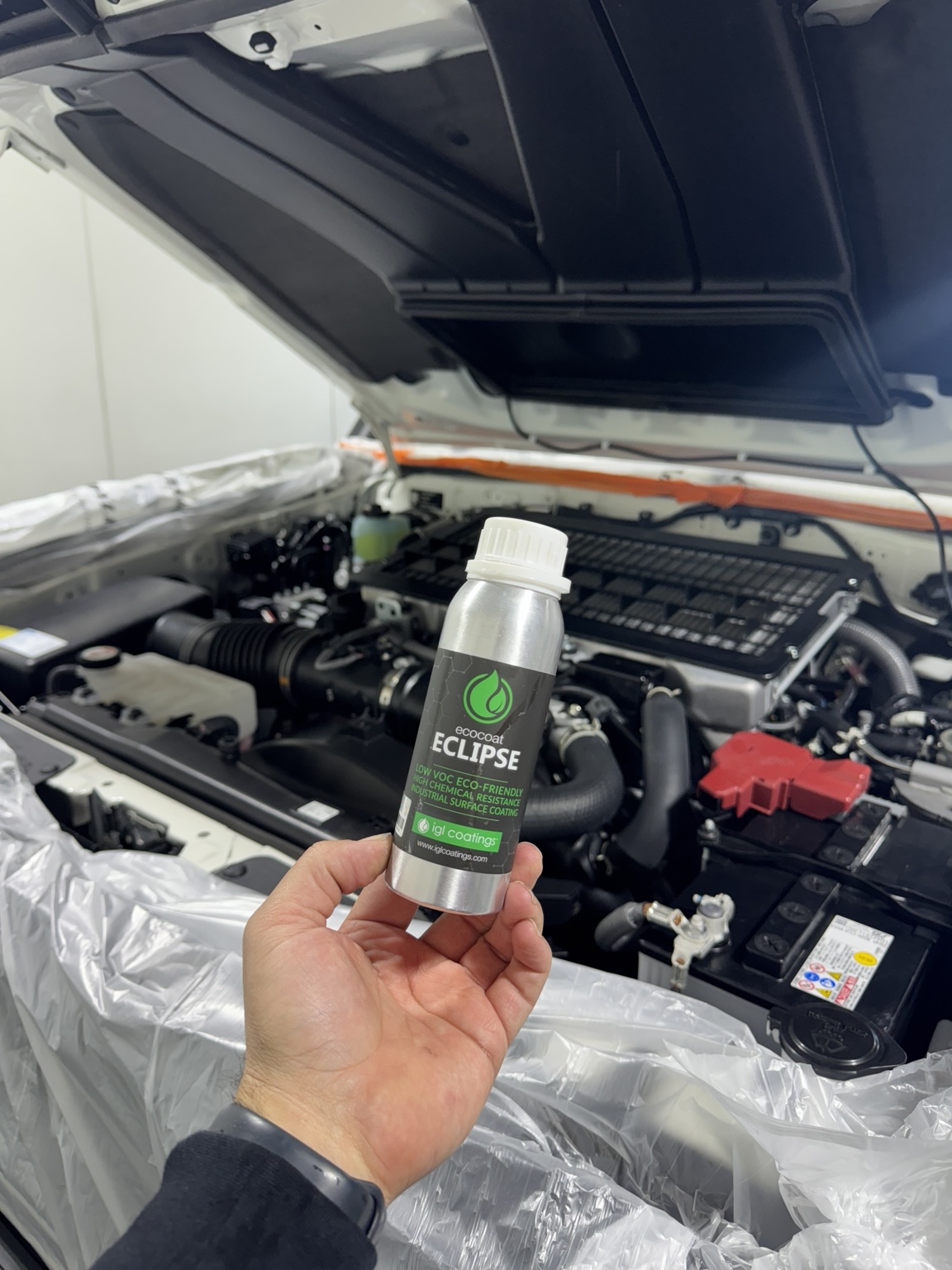 IGL Coatings Eclipse chassis protection product prepared for application